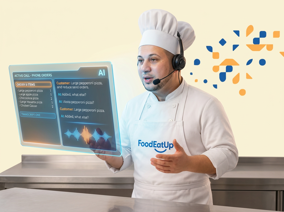 Illustration du module Agent IA Caroline de FoodEatUp