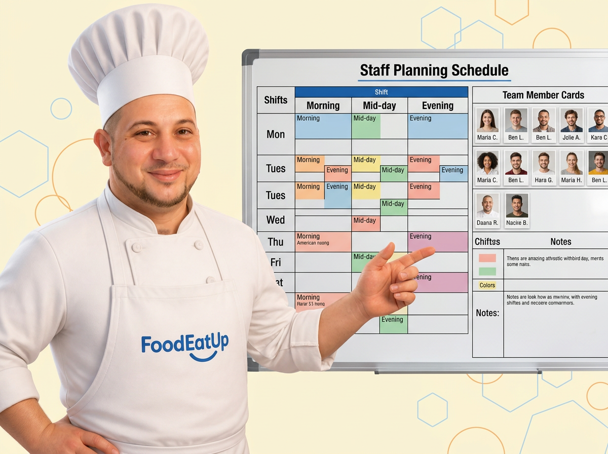 Illustration du module Équipe, Planning & RH de FoodEatUp
