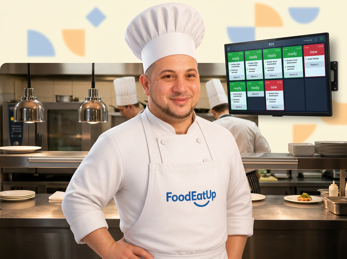 Illustration du module Écran Cuisine (KDS) de FoodEatUp