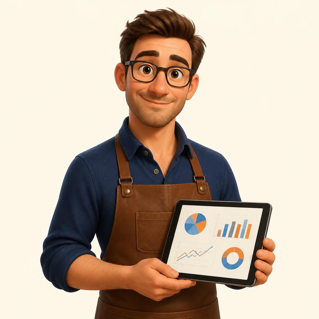 Illustration d'une animatrice de réseau en blazer, carnet de visite à la main