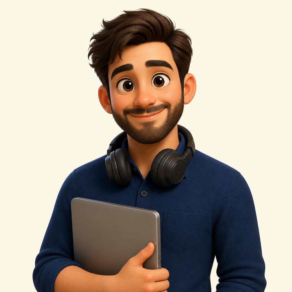 Illustration d'un développeur devant un écran de code, chemise marine